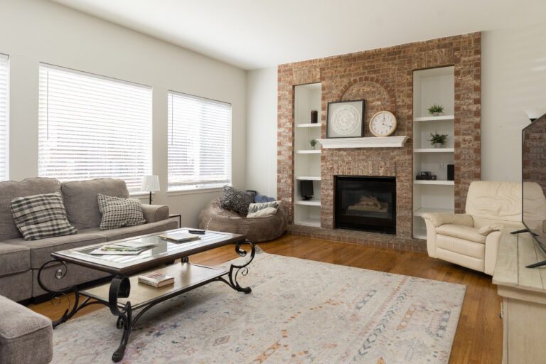 The living room at the Piney Creek house