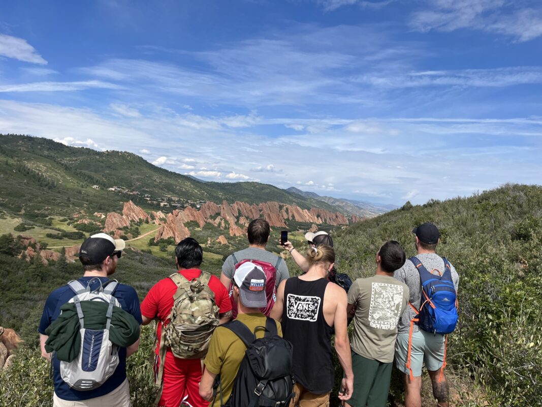 Men from the Valiant Living program on a Colorado summit